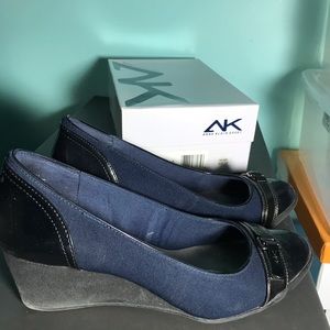Anne Klein Sport navy and black slip-on shoes